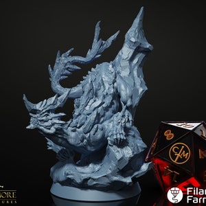 Frost Salamander - The Frostwind War - Highly Detailed Resin 8k 3D Printed Miniature