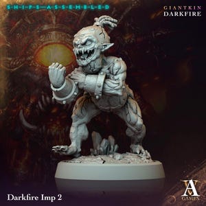 Darkfire Imp 2 - Giantkin, Darkfire - Highly Detailed Resin 8k 3D Printed Miniature