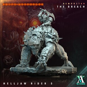 Helljaw Rider 5 - Demonstar: The Breach - Highly Detailed Resin 8k 3D Printed Miniature