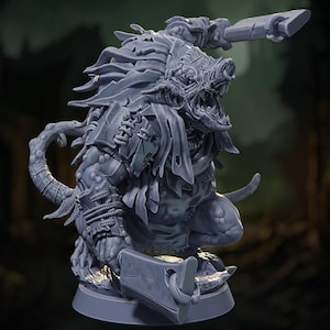 Plague Carrier - Death by Plague - Highly Detailed Resin 8k 3D Printed Miniature