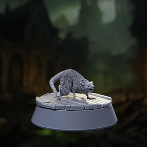 Rat Companion - Death by Plague - Highly Detailed Resin 8k 3D Printed Miniature