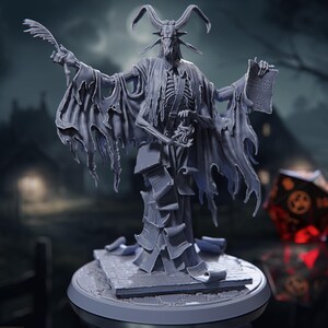The Contract Writer - Harvest of Dread - Highly Detailed Resin 8k 3D Printed Miniature