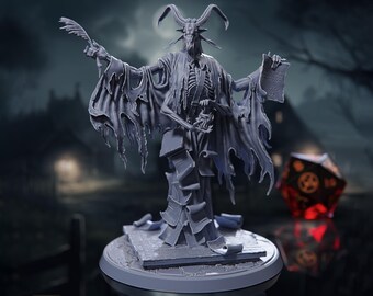 The Contract Writer - Harvest of Dread - Highly Detailed Resin 8k 3D Printed Miniature