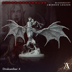 Drakanthar 4 - Bloodright Crimson Legion - Highly Detailed Resin 8k 3D Printed Miniature