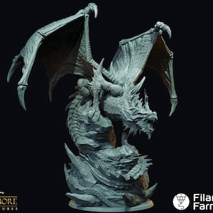 Ancient Red Dragon - Highly Detailed Resin 3D Printed Miniature