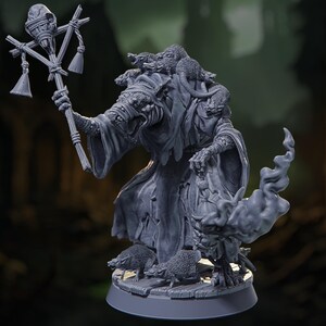 Plague Priest - Death by Plague - Highly Detailed Resin 8k 3D Printed Miniature