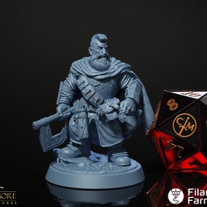 Brynn Wildheart - Dwarf - Barbarian/Fighter - The Crimson Howling - Highly Detailed Resin 8k 3D Printed Miniature