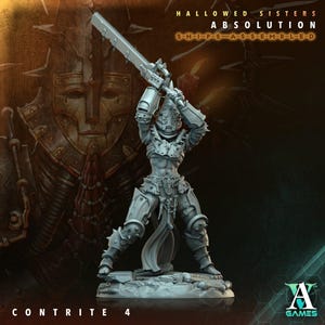 Contrite 4 - Hallowed Sisters - Highly Detailed Resin 8k 3D Printed Miniature