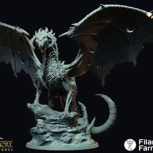 Undead Dragon - Calling of the Dragon Queen - Highly Detailed Resin 3D Printed Miniature
