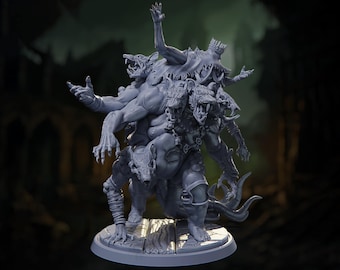 Rat King - Death by Plague - Highly Detailed Resin 8k 3D Printed Miniature