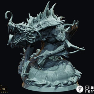 Deep Sea Serpent - Curse of the Drowned Crew - Highly Detailed Resin 3D Printed Miniature