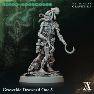 Drowned One 3 - High Seas: Gravetide- Highly Detailed Resin 8k 3D Printed Miniature