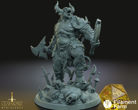 Minotaur - Heroes Above, Hades Below - Highly Detailed Resin 3D