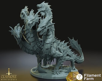 Hydra - Heroes Above, Hades Below - Highly Detailed Resin 3D Printed Miniature