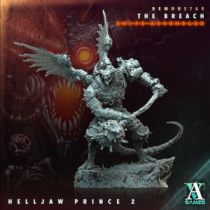Helljaw Prince 2 - Demonstar: The Breach - Highly Detailed Resin 8k 3D Printed Miniature