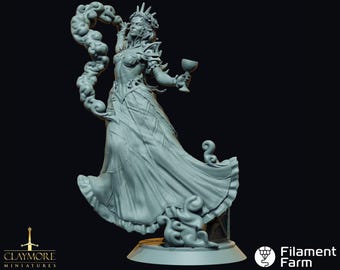Vampire Spellcaster - A Feast of Blood - Highly Detailed Resin 8k 3D Printed Miniature