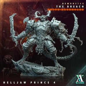 Helljaw Prince 4 - Demonstar: The Breach - Highly Detailed Resin 8k 3D Printed Miniature