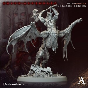 Drakanthar 2 - Bloodright Crimson Legion - Highly Detailed Resin 8k 3D Printed Miniature