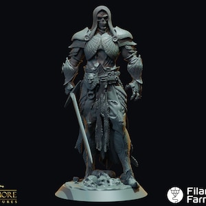 Death Knight - The Abyss Gazes Also - Highly Detailed Resin 3D Printed Miniature