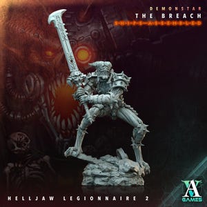 Helljaw Legionnaire 2 - Demonstar: The Breach - Highly Detailed Resin 8k 3D Printed Miniature