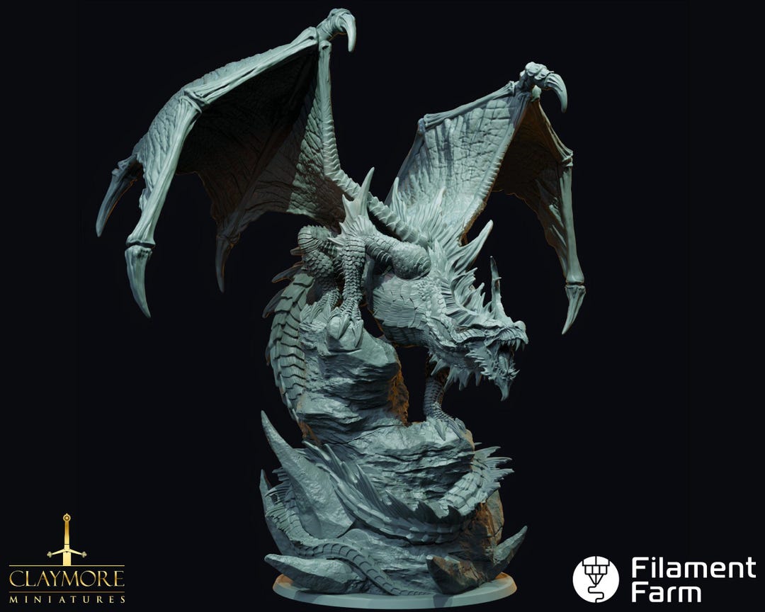 Ancient Red Dragon - Highly Detailed Resin 3D Printed Miniature - Etsy