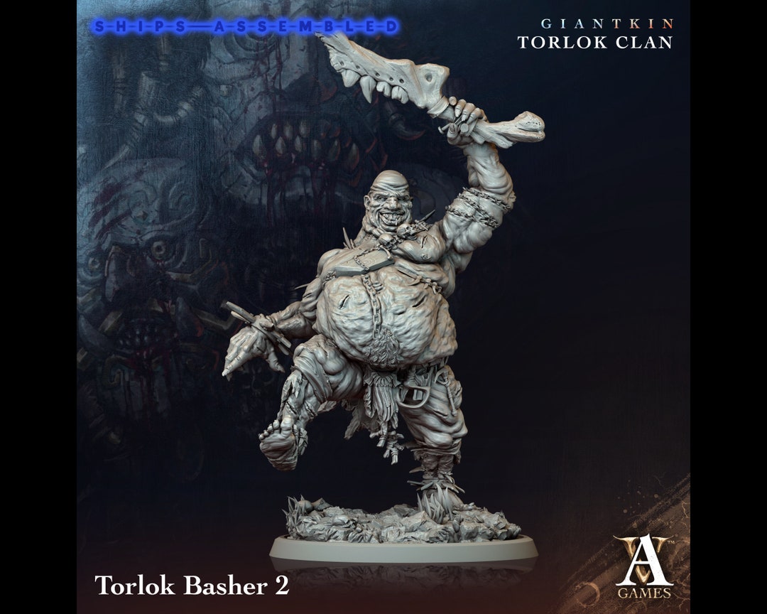 Torlock Basher 2 - Giant Kin, Torlock Clan- Highly Detailed Resin 8k 3D ...
