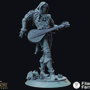 Salvatori The Faceless, Bard - Whispers in the Swamp - Highly Detailed Resin 8k 3D Printed Miniature