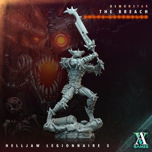 Helljaw Legionnaire 5 - Demonstar: The Breach - Highly Detailed Resin 8k 3D Printed Miniature