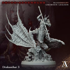 Drakanthar 3 - Bloodright Crimson Legion - Highly Detailed Resin 8k 3D Printed Miniature