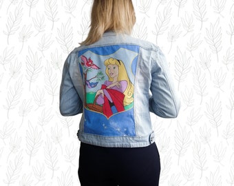veste en jean customisée femme