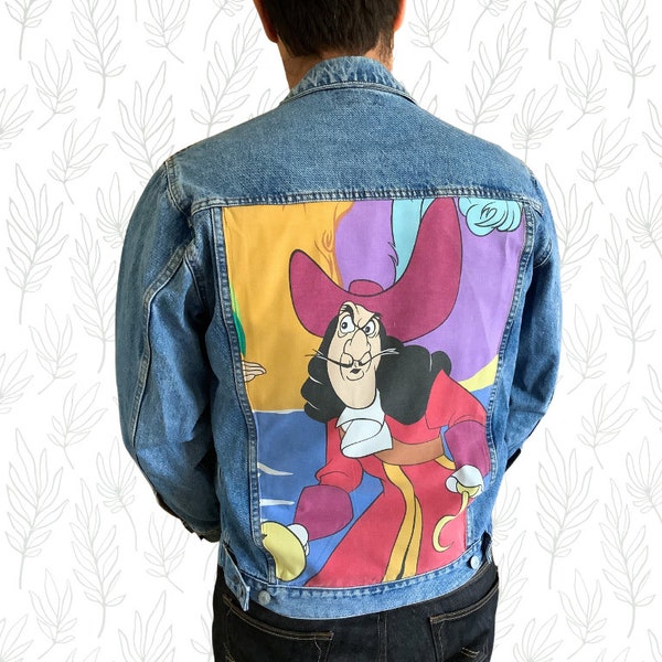 M - Veste en jean customisée - Disney Peter Pan