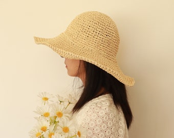 Bishilin Women Beach Hat Sun Hat Hand-Woven Sun Hat Travel Bishilin Women Beach Hat Sun Hat Hand-Woven Sun Hat Travel