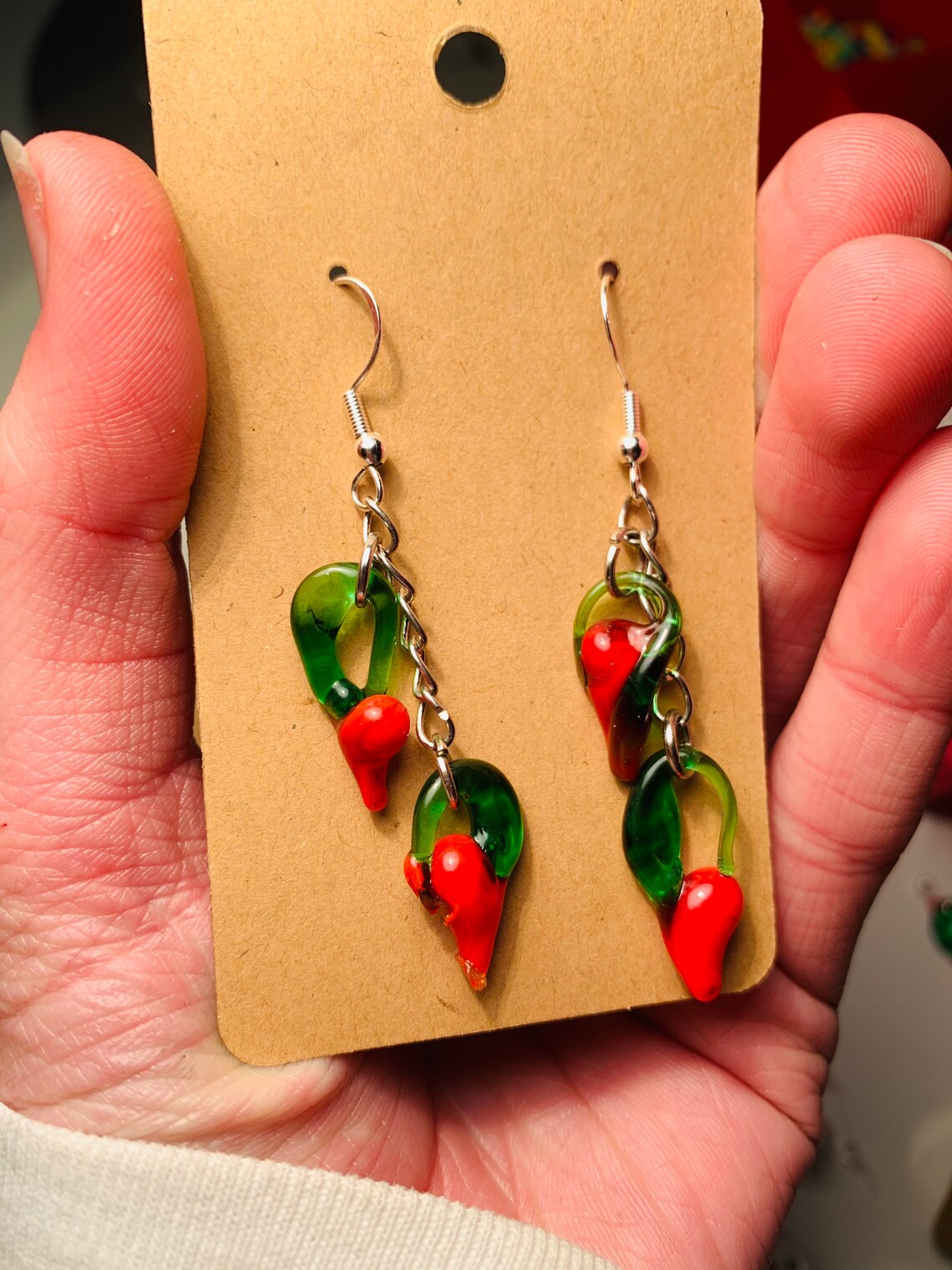 Cute chili pepper earrings Etsy