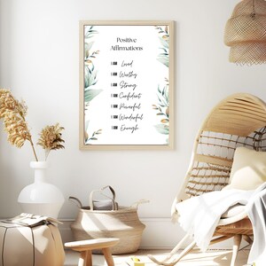Inspirational Botanical Digital Wall Art with Floral Illustrations and Motivational Sayings
