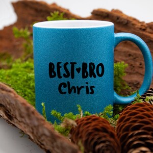 Glitter cup with desired text / personalized glitter cup