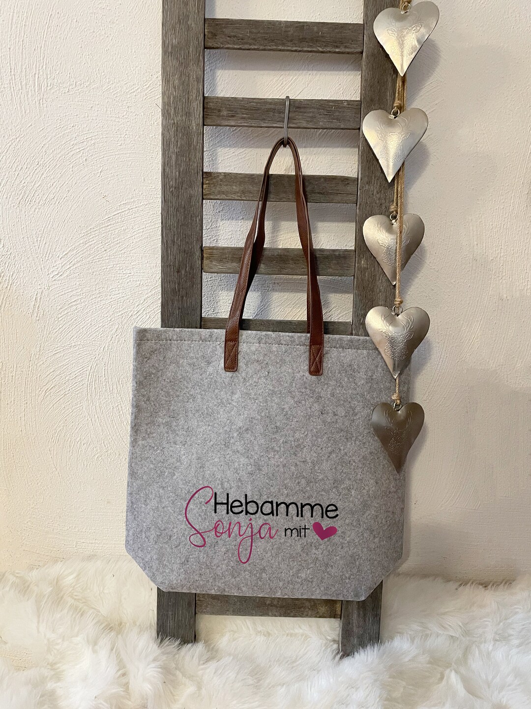 Personalized Felt Shopper Carrying Bag Shopping Bag Bag With