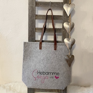 Personalized felt shopper / carrying bag / shopping bag / bag with desired slogan / bag individually designed