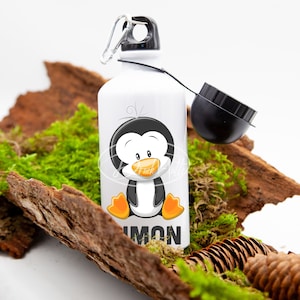Drinking bottle, individual drinking bottle made of aluminium for children, kindergarten drinking bottle, personalized and individually designed