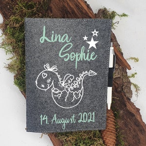 Personalisierte U-Heft-Hülle, Untersuchungsheft Personalisierte Filz Buchhülle, Filzhülle, Geschenkidee, Größe A5, personalisiertes Geschenk