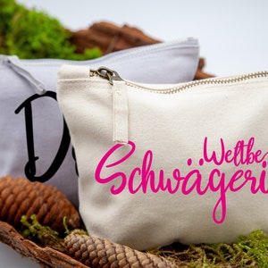 personalisierte Kosmetiktasche individuelles Geschenk Weltebeste Freundin Mutter Schwester Kollegin Oma Braut Frauen, Geburtstagsgeschenk