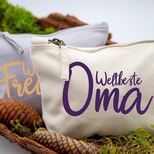 personalisierte Kosmetiktasche individuelles Geschenk Weltebeste Freundin Mutter Schwester Kollegin Oma Braut Frauen, Geburtstagsgeschenk