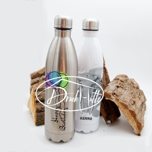 Thermos bottle 750/drinking bottle/stainless steel bottle/water bottle insulated with desired motif and name, personalized, individually designed