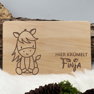 Breakfast board, Breakfast board with engraving, cutting board, wooden board for children, laser engraving, personalized board, farm animals