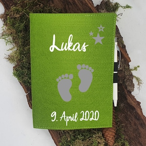 Personalisierte U-Heft-Hülle, Untersuchungsheft Personalisierte Filz Buchhülle, Filzhülle, Geschenkidee, Größe A5, personalisiertes Geschenk