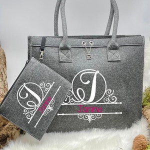 Filztasche mit Wunschmotiv/ individuell personalisiert/ MOM/ Mama/ Oma/ schönes Geschenk die Frau/ Erzieherin/ Lehrerin oder für sich Buchstabe Name