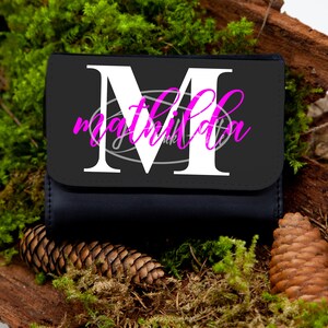 Geldbeutel für Damen /Frauen medium personalisiert, Portemonnaie für Damen, individuell gestaltet mit Motiv + Namen oder eigenem Bild