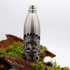 Thermos bottle 750/drinking bottle/school bottle/stainless steel bottle/water bottle with desired motif and name, personalized, individually designed