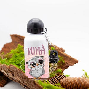 Drinking bottle, individual drinking bottle made of aluminium for children, kindergarten drinking bottle, personalized and individually designed