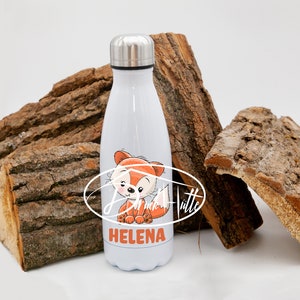 Thermo bottle350/drinking bottle/kindergarten bottle/school bottle/stainless steel bottle/water bottle in isolation personalized, individually designed