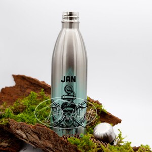 Thermos bottle 750/drinking bottle/school bottle/stainless steel bottle/water bottle with desired motif and name, personalized, individually designed